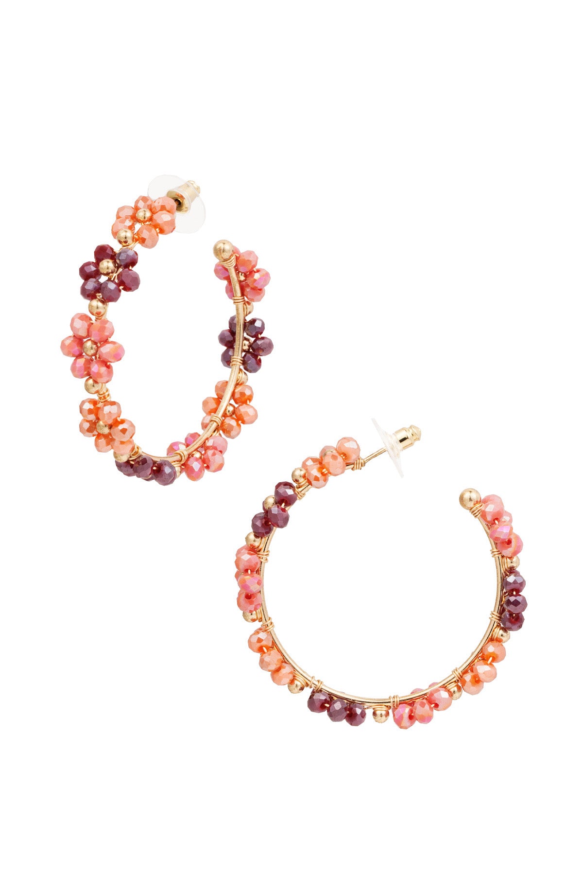 Fleur oorbellen oranje