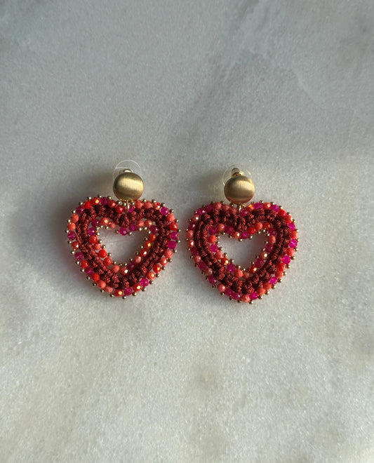 Lieke oorbellen rood