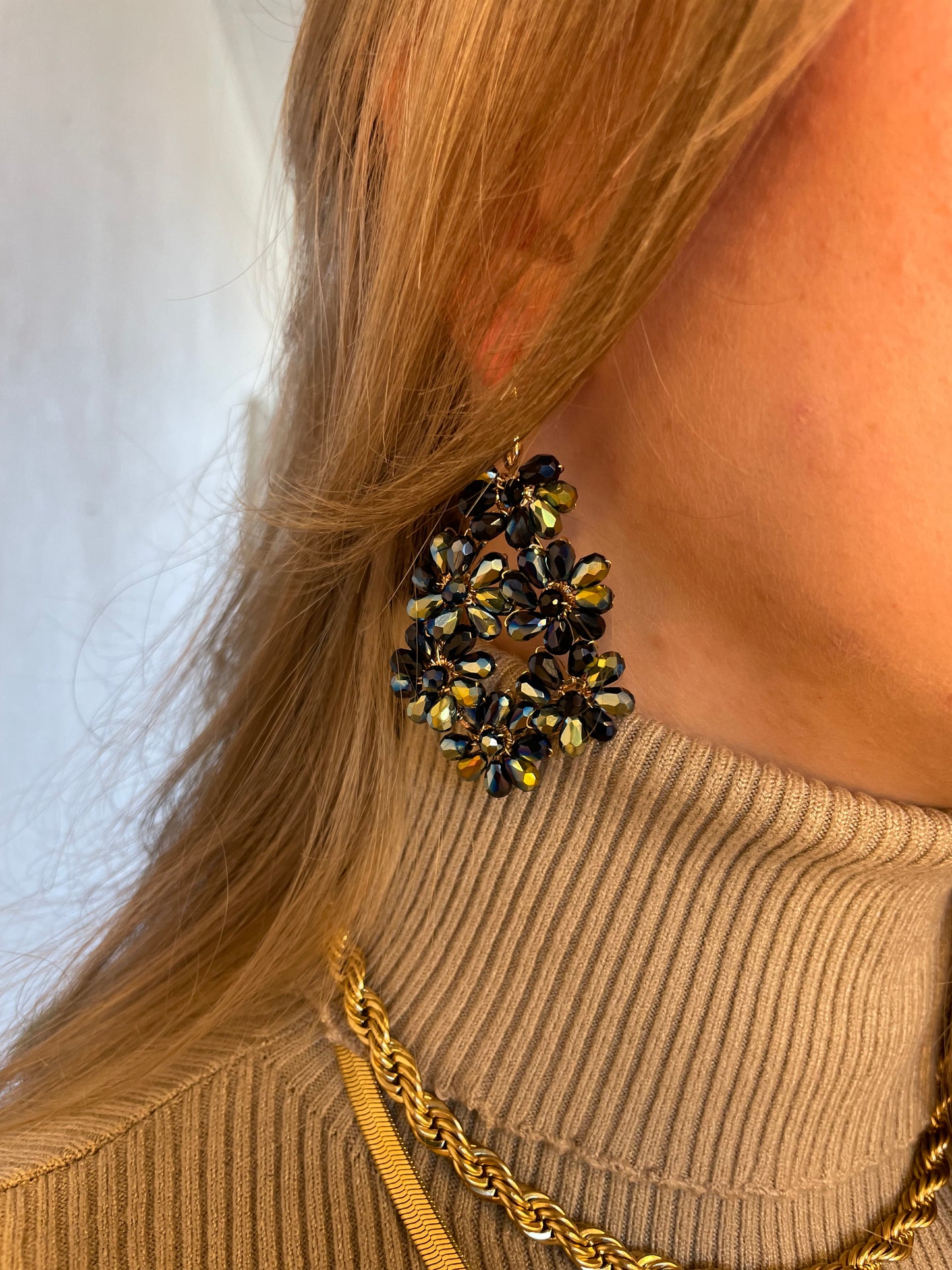 Bloom oorbellen goud