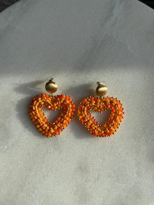 Lieke oorbellen oranje